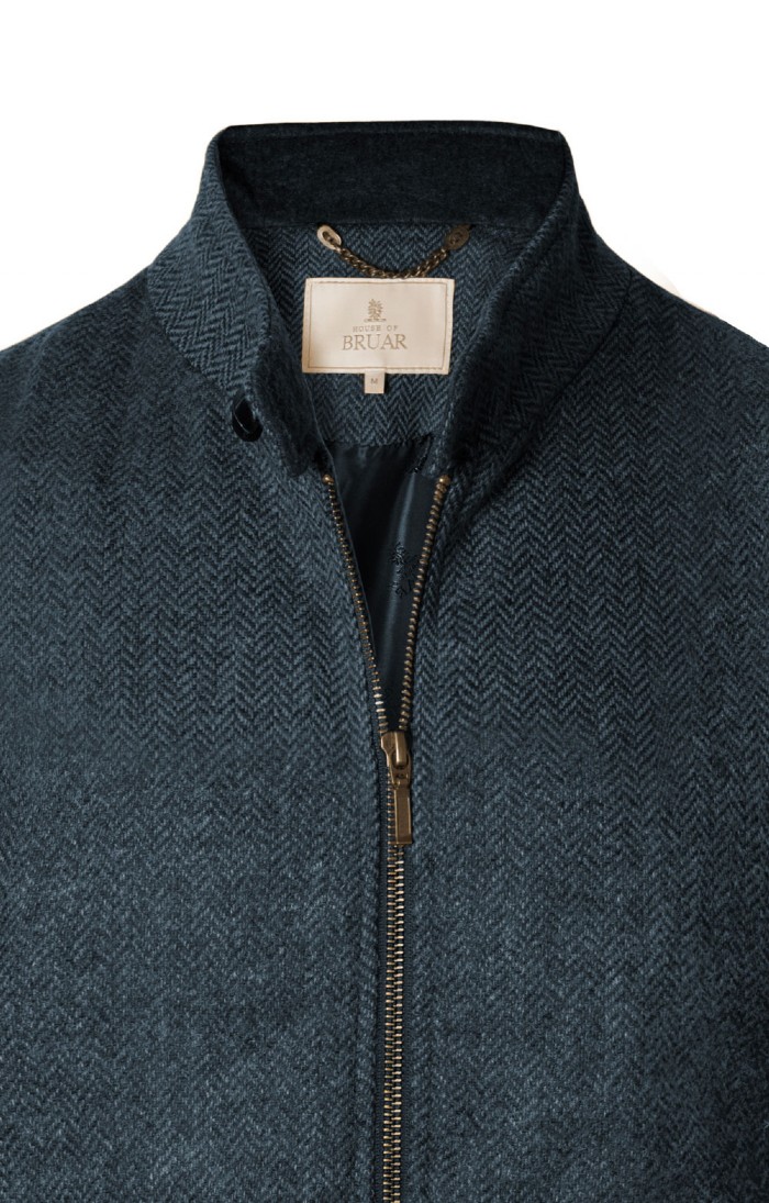 Mens British Tweed Bomber Jacket, Natural House of Bruar