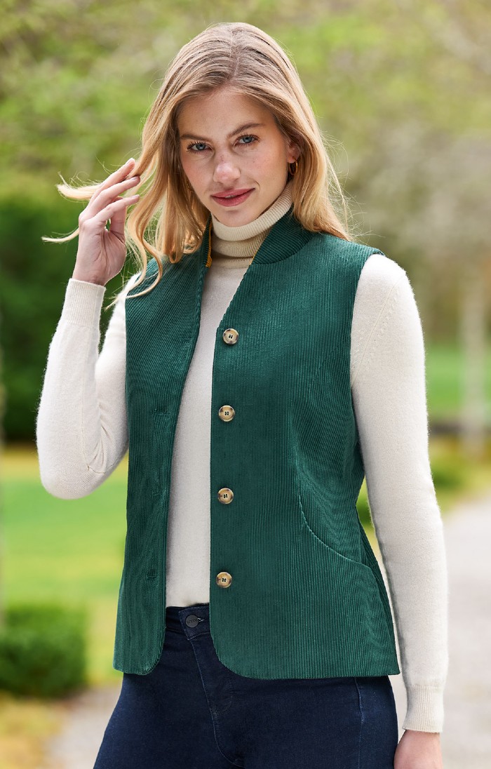 Green waistcoat womens deals
