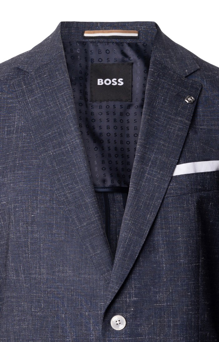 Mens Hugo Boss Hutson Virgin Wool Jacket, Blue House of Bruar