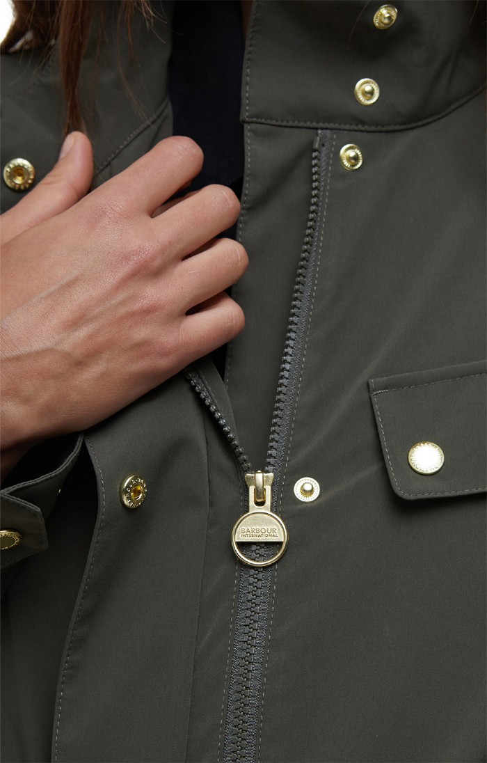 Barbour international　バーク Barbour International Enduro Quilted Fur Hooded Jacket