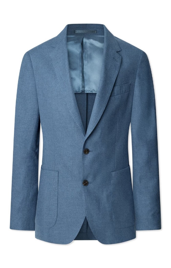 Mens Hackett Soft Linen Twill Blazer, Blue House of Bruar