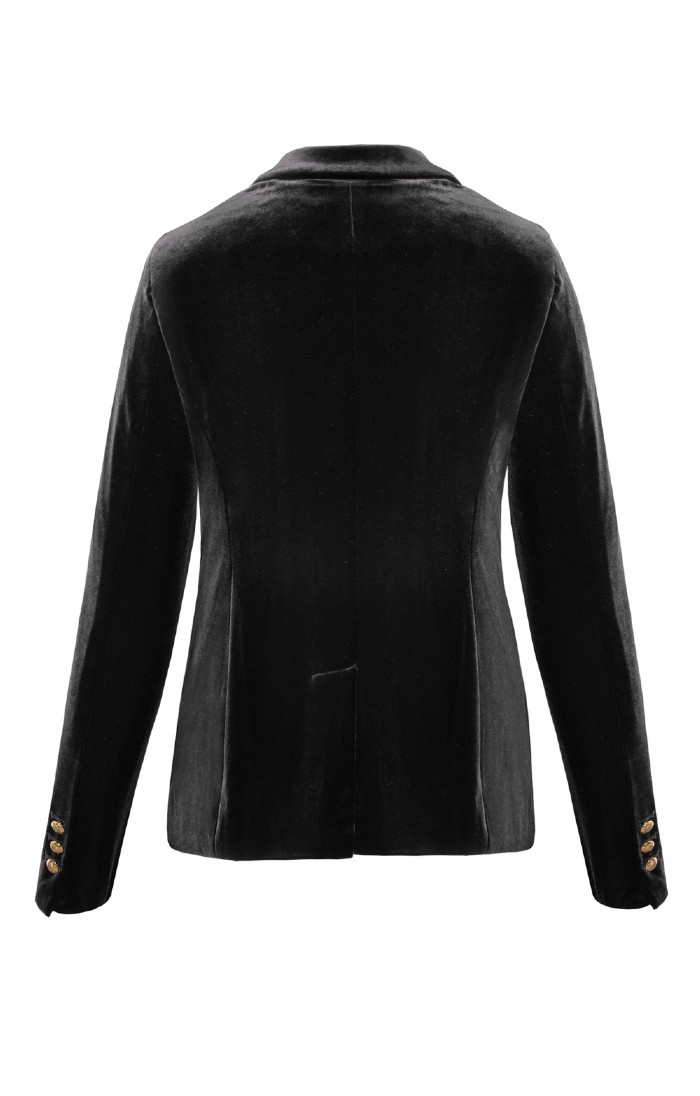Black velvet blazer online women