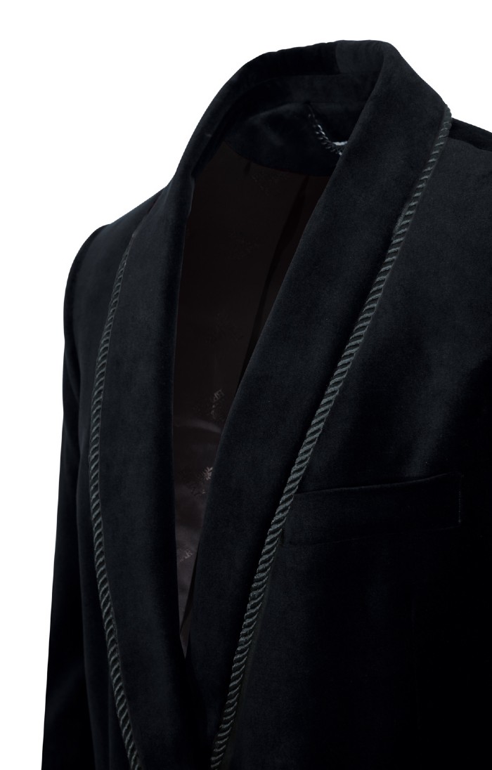 Saint James Navy Velvet Jacket Womens Mens Double Breasted Velvet