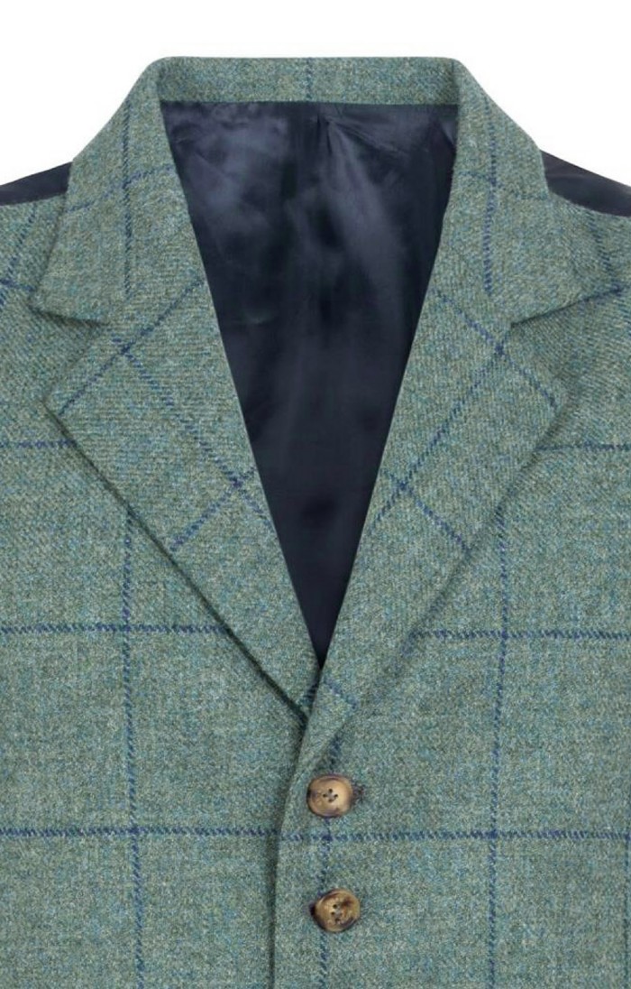 Men's Saxony Tweed Single Breasted Waistcoat, Green House of Bruar