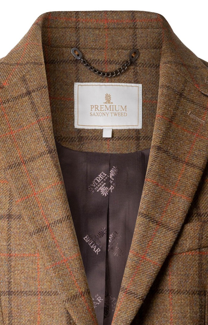 Men's Saxony Tweed Jacket, Brown, Natural - House of Bruar
