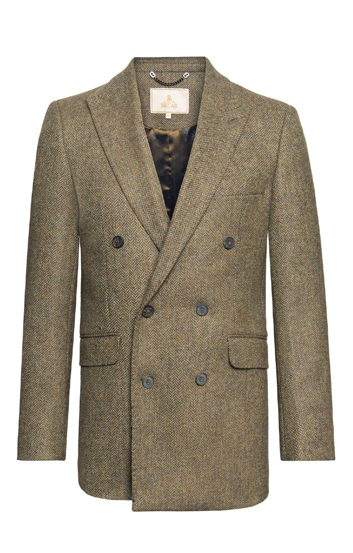 House of Bruar Men's Tweed Double Breasted Jacket