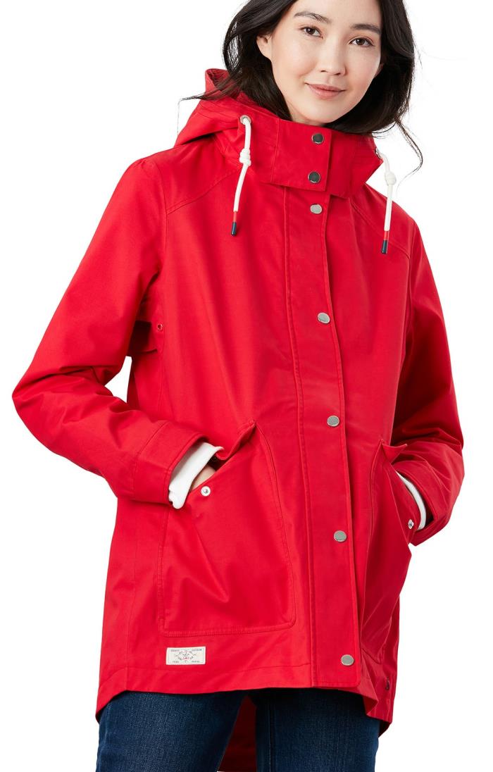 Ladies Joules Coast Waterproof Coat - Red