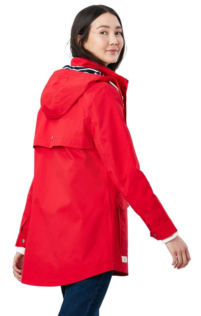 Ladies Joules Coast Waterproof Coat - Red