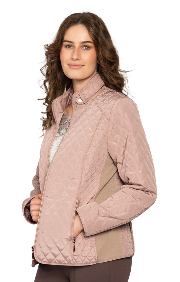 Ladies Short Diamond Quilt Jacket, Brown House of Bruar