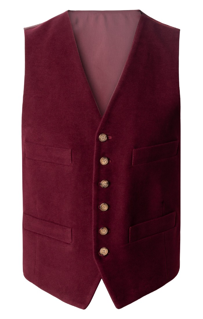 Burgundy moleskin waistcoat sale
