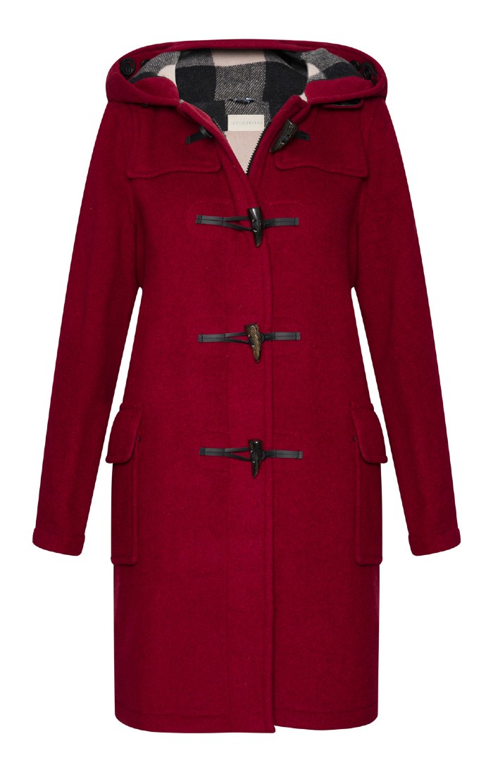 Ladies Classic Wool Duffle Coat, Grey - House of Bruar