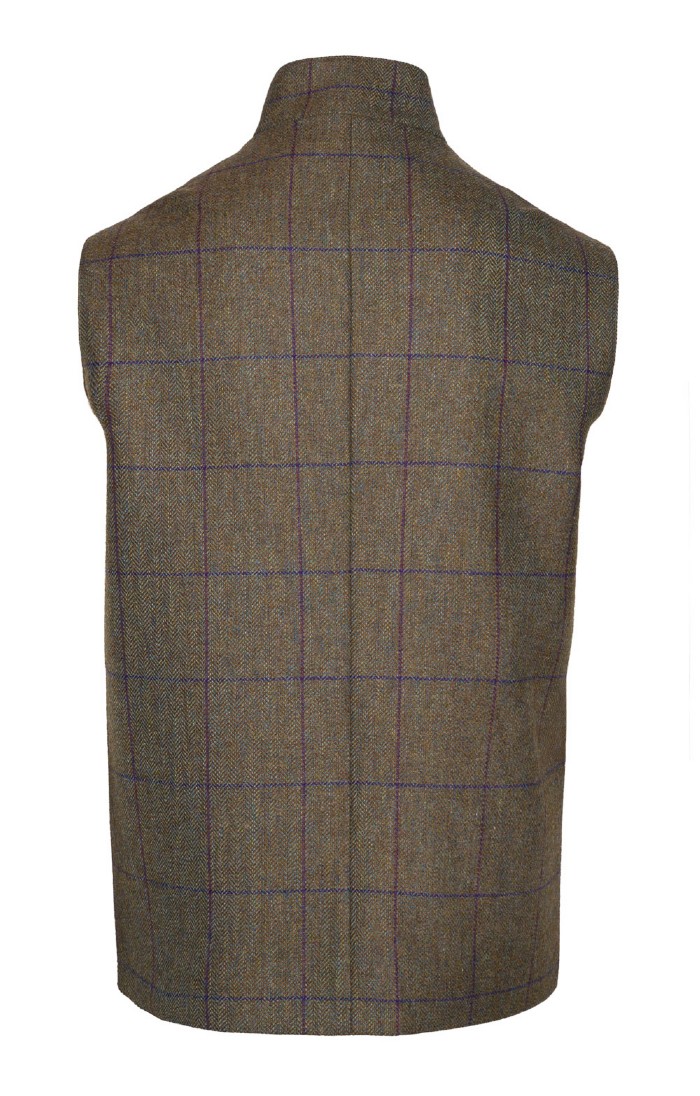 Men's Saxony Tweed Estate Gilet, Green House of Bruar