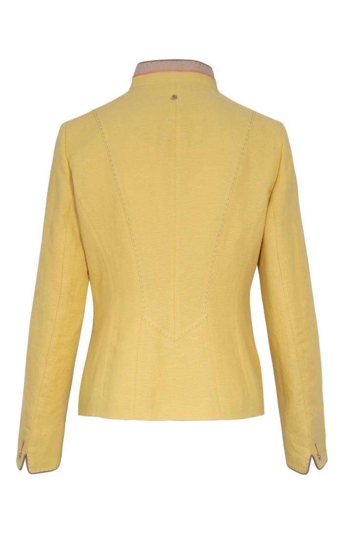 yellow linen jacket