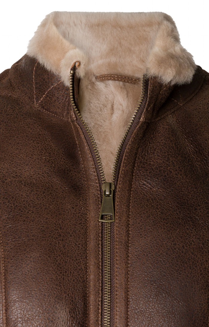 Ladies Sheepskin Leather Gilly Gilet, Brown House of Bruar