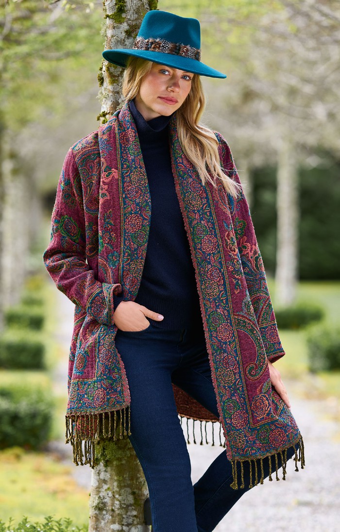 Fringed coat sales