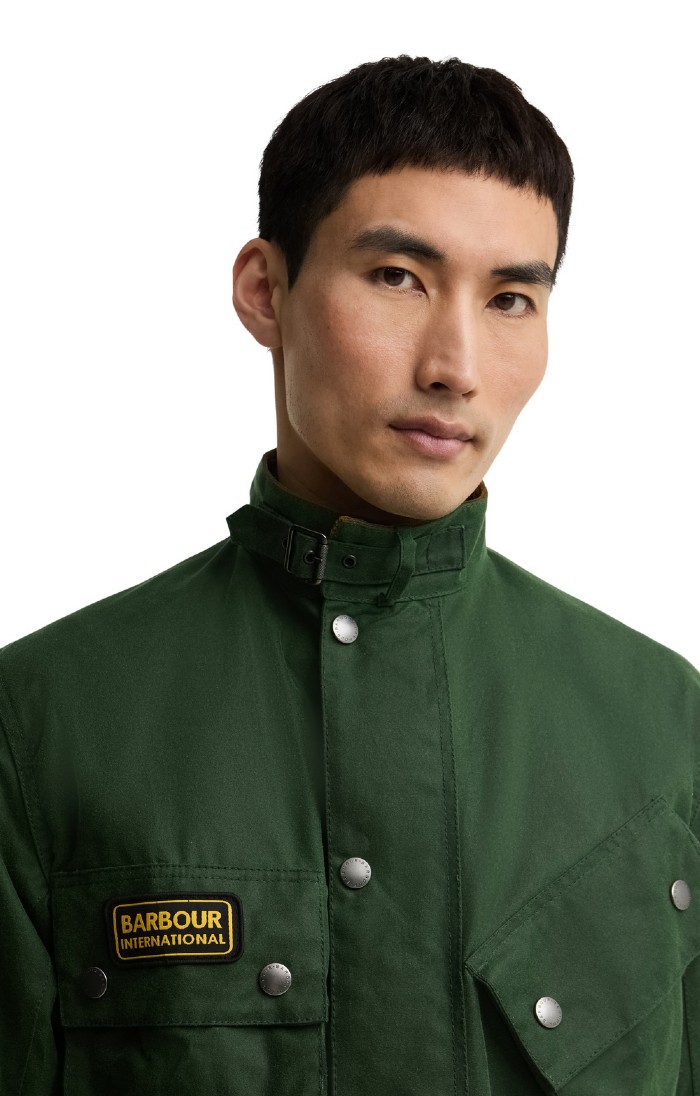 Men's Barbour International Original Wax Jacket, Black - House of
