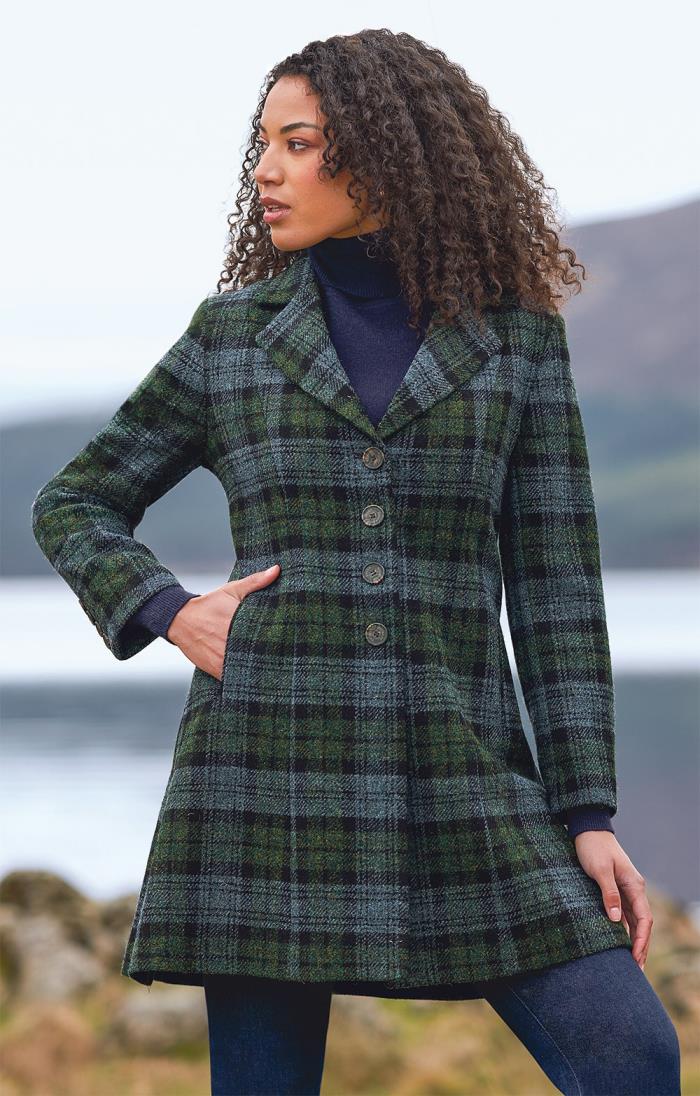 Ladies Harris Tweed Swing Coat