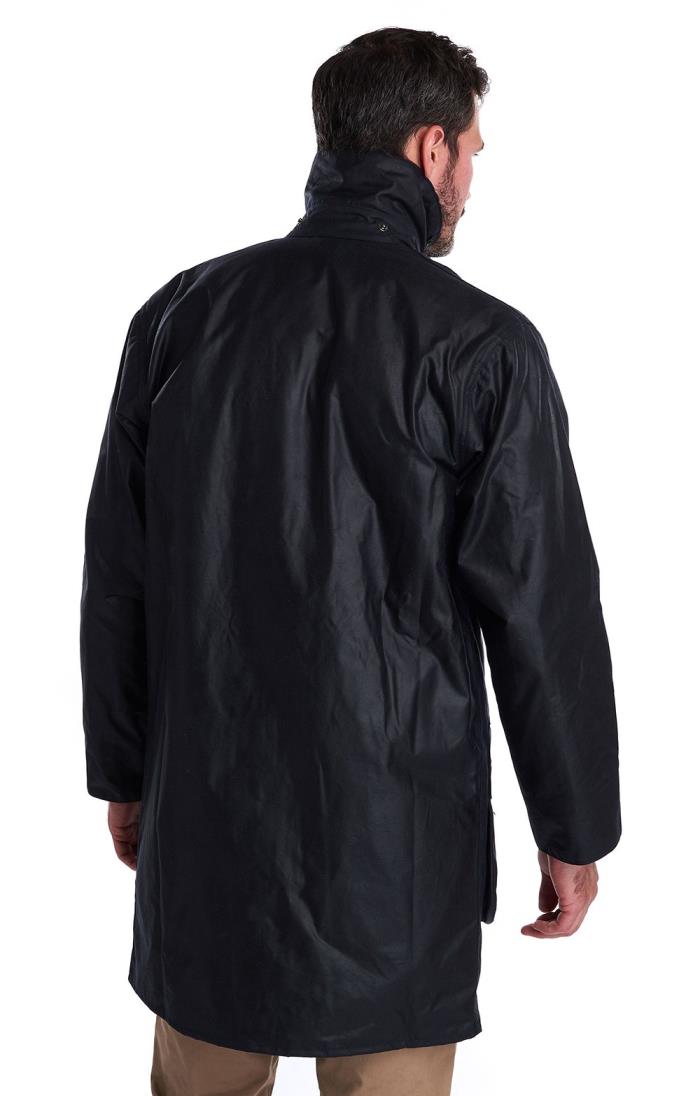 Mens barbour border waxed sales jacket