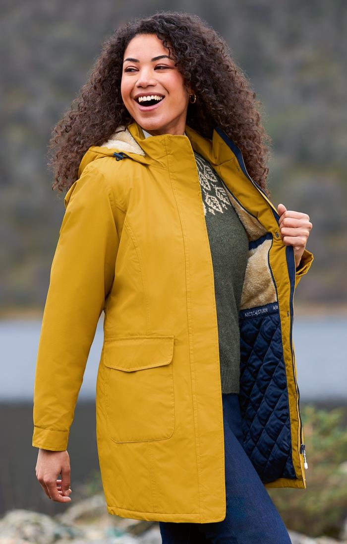 Ladies on sale mustard raincoat
