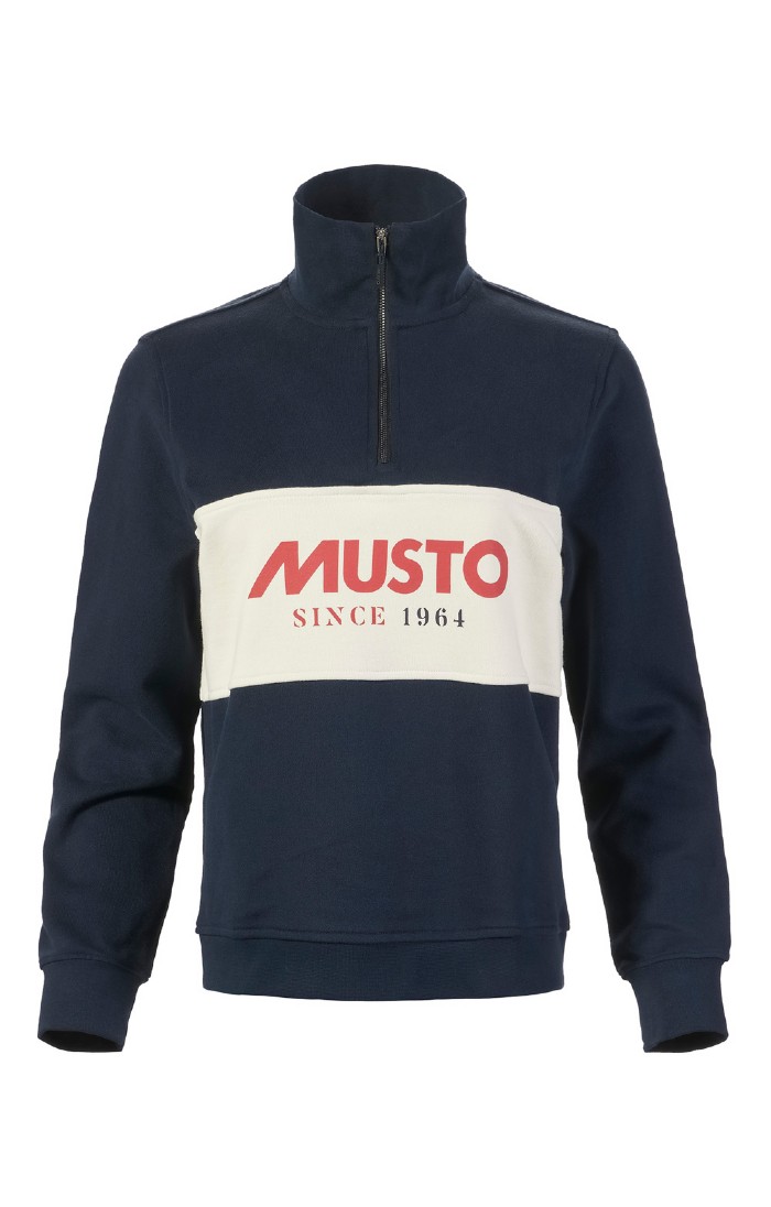 Ladies Musto Classic Half Zip Sweater, Navy House of Bruar