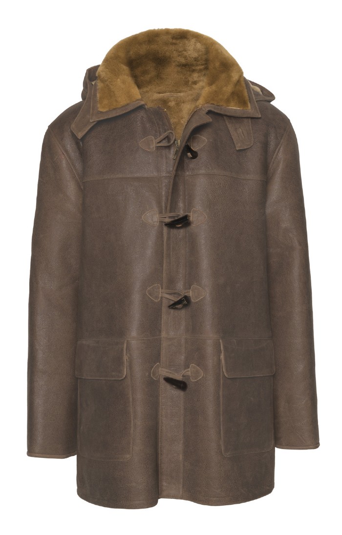 Duffle Coat Mens Winter Sheepskin Coats Mens Sheepskin Duffle Coat