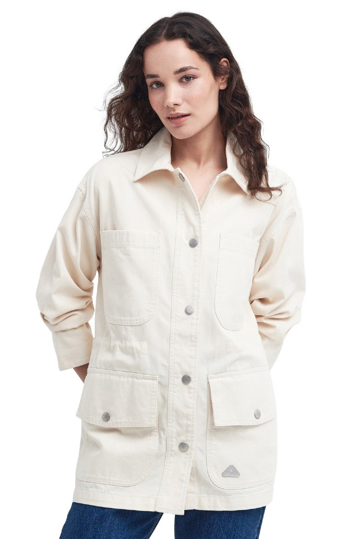 Cream barbour jacket ladies deals