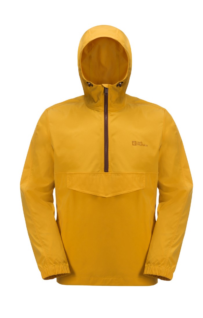 Mens Jack Wolfskin Desert Wind Cagoule, Orange House of Bruar