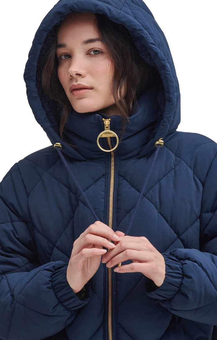 Womens barbour padded coat sales