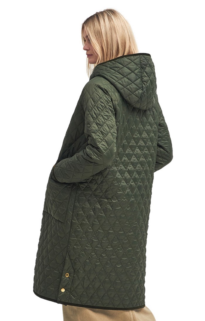 Ladies Barbour Harmby Hooded Light Quilt Coat House of Bruar