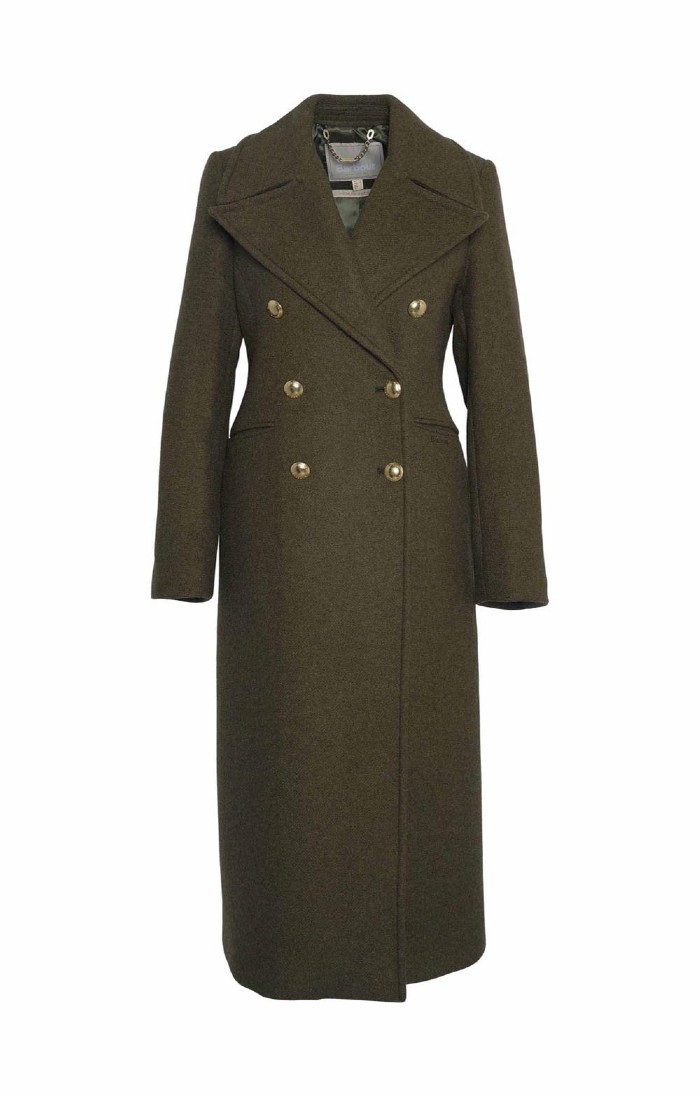 Ladies Barbour Inverraray Military Button Wool Coat House of Bruar