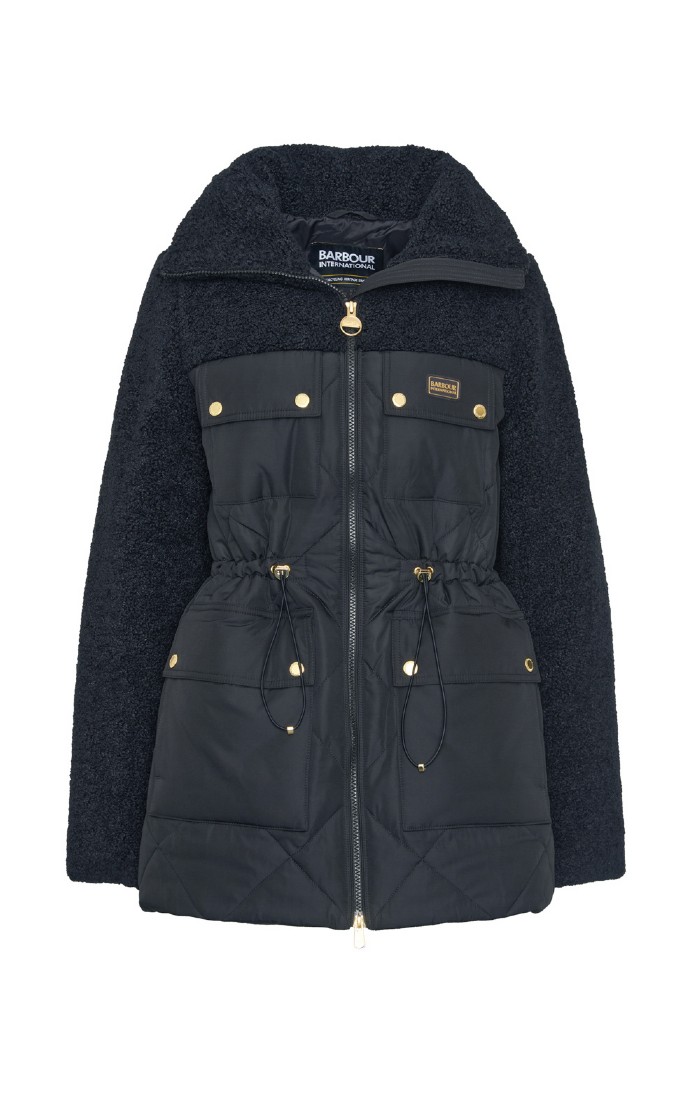 Barbour enduro quilted jacket black online