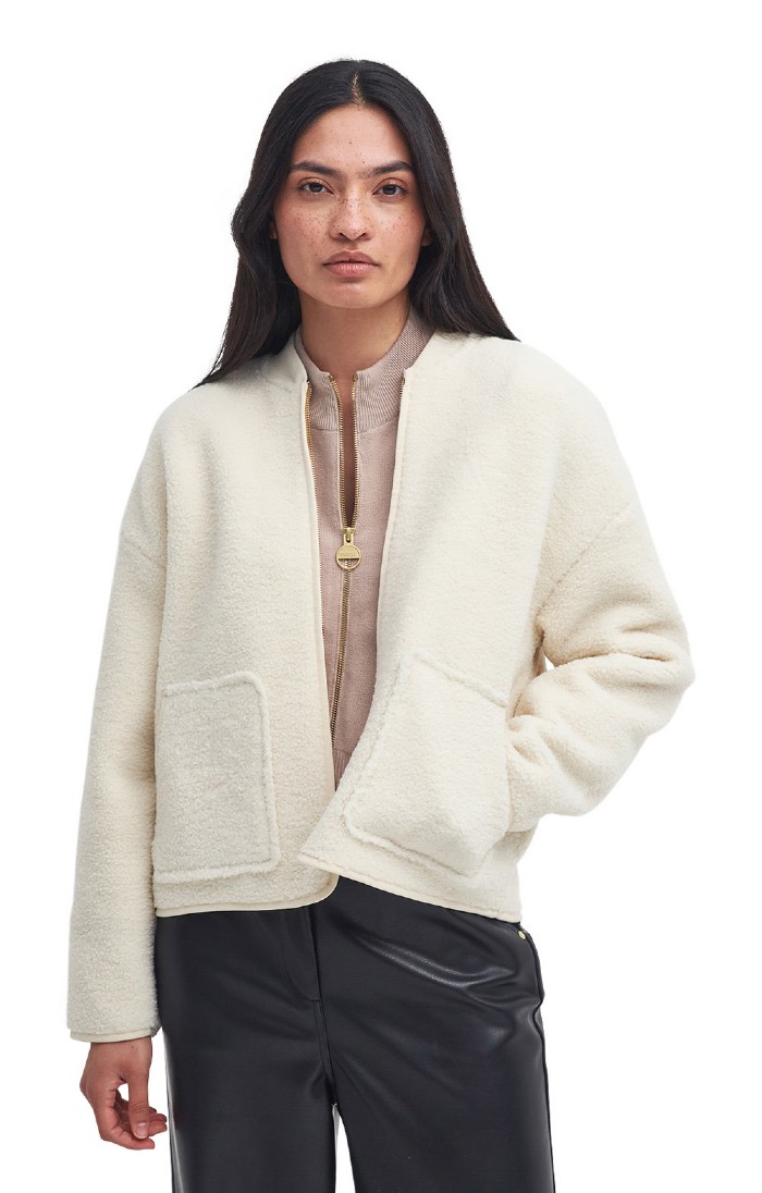Ladies Barbour International Serova Fleece Bomber Jacket White House of Bruar