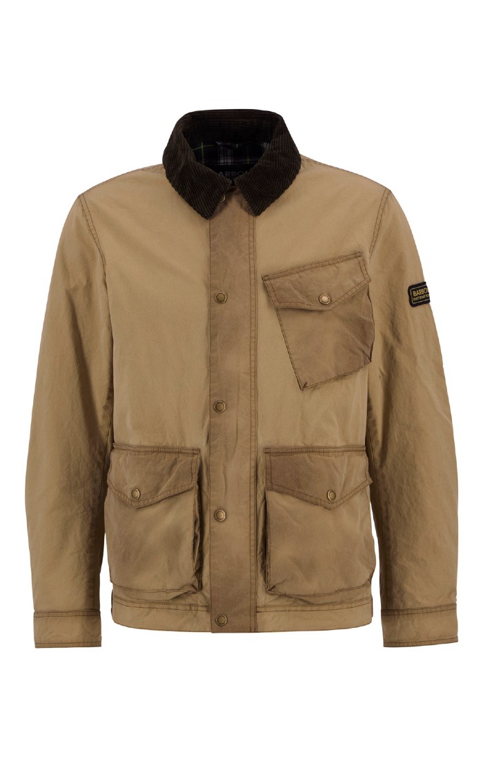 Men's Barbour International Drifter Washed Waxed Jacket, Green