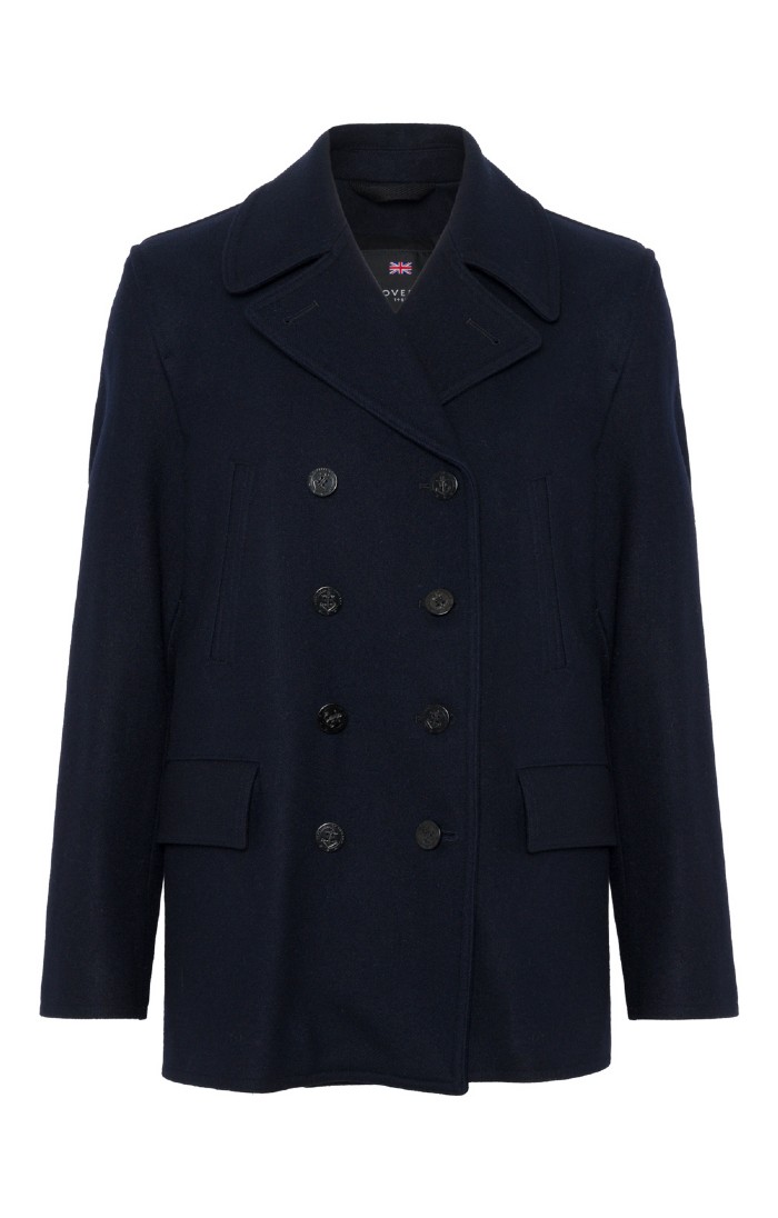 Men's Gloverall Churchill Peacoat, Navy - House of Bruar