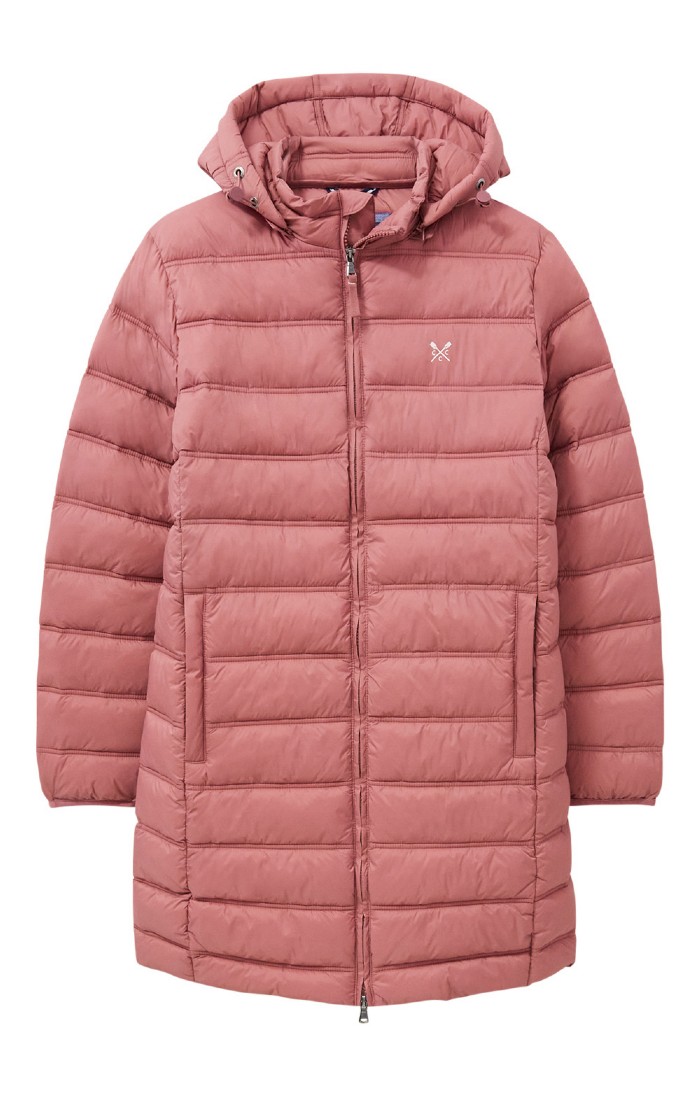 Ladies Crew Clothing Lightweight Padded Coat, Pink House of Bruar