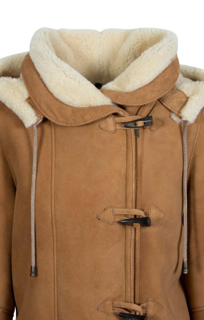 suede duffle coat