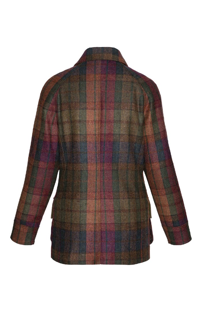 【louren】tweed middle coat Dark Olive - Wool-Rich Worsted Tweed Long Coat – Lawrencepur