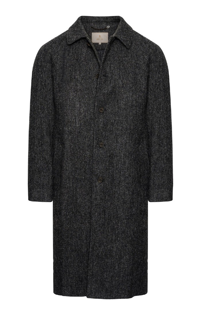 Mens Raglan Sleeve British Tweed Coat, Multi - House of Bruar