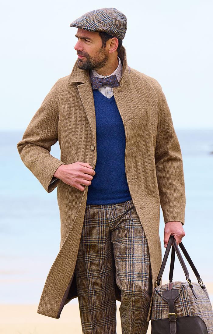 Men s Raglan Sleeve British Tweed Coat