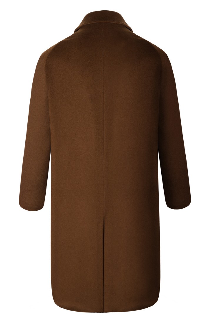 Mens Raglan Sleeve Cashmere Coat, Grey - House of Bruar