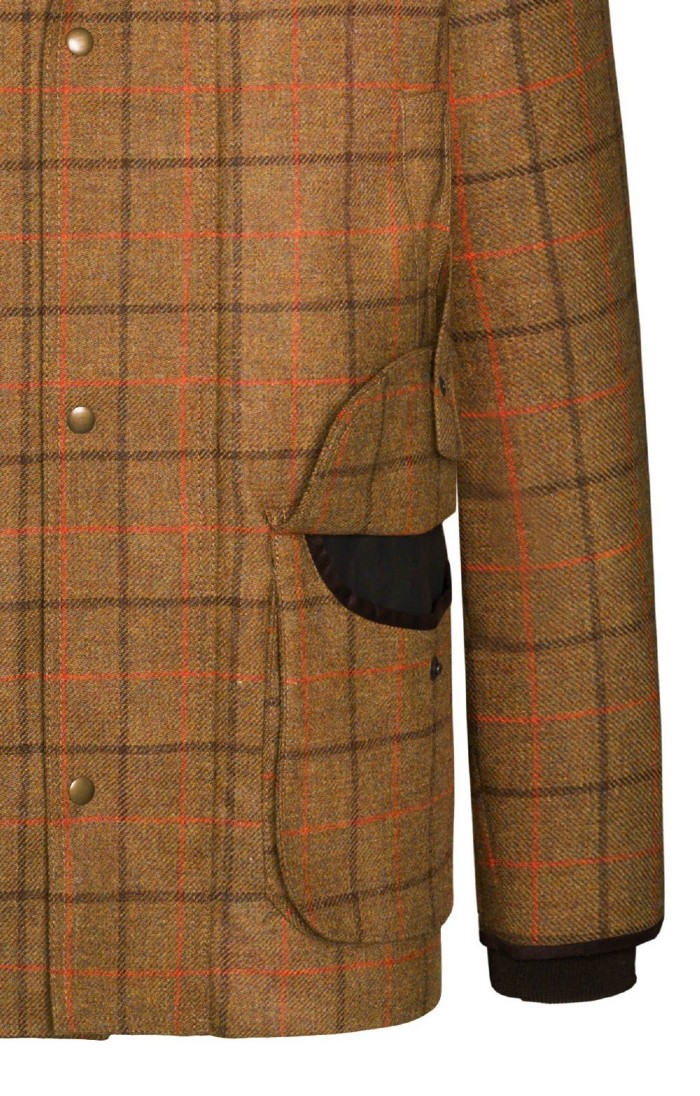 Men's British Saxony Tweed Waterproof Sporting Coat, Green