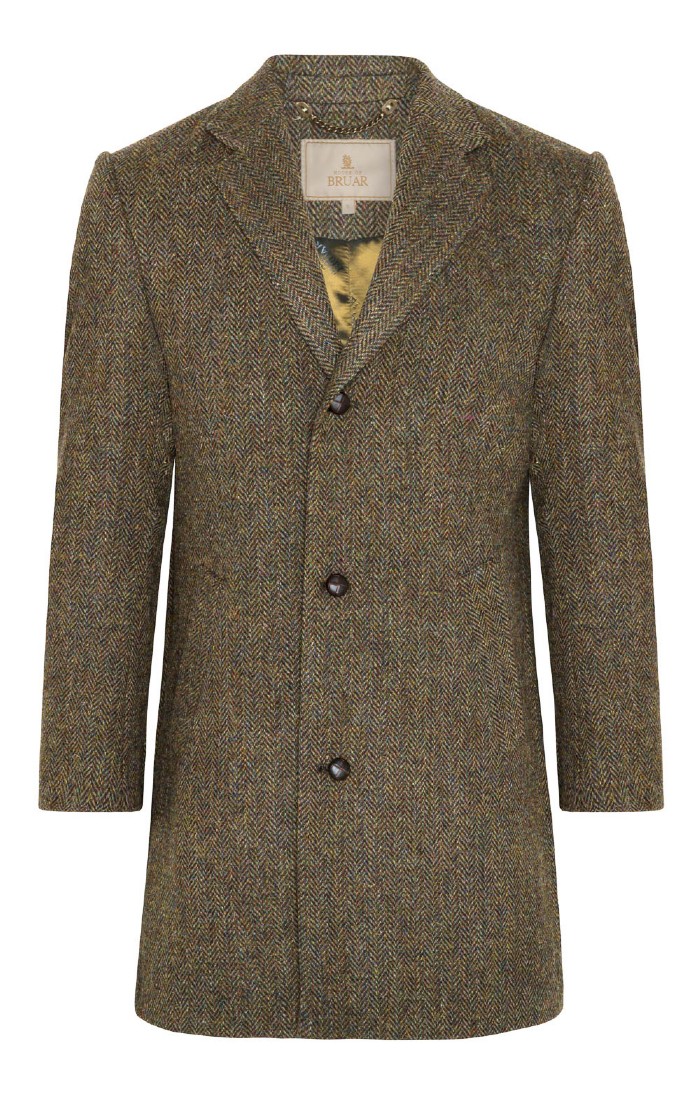 Mens Harris Tweed® Paddock Coat, Brown - House of Bruar