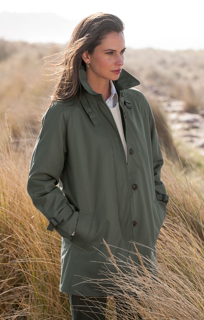 Ladies 3/4 Length Microfibre Raincoat - House of Bruar