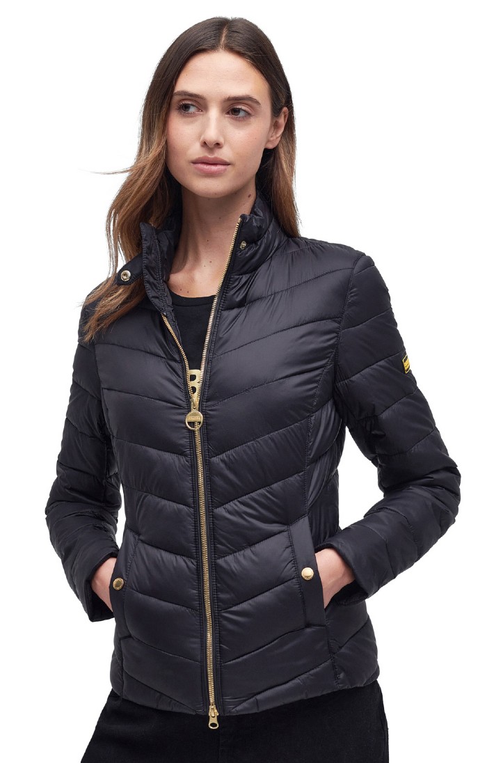 Ladies Barbour International Aubern Quilted Jacket, Black - House of Bruar