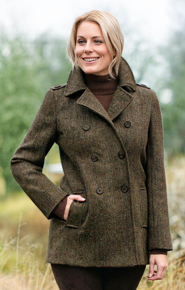 tweed peacoat