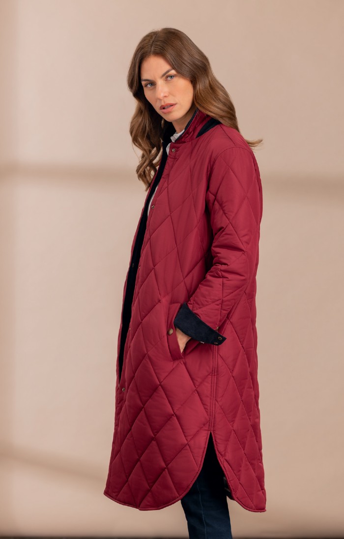 Ladies Iona Quilted Coat, Green House of Bruar