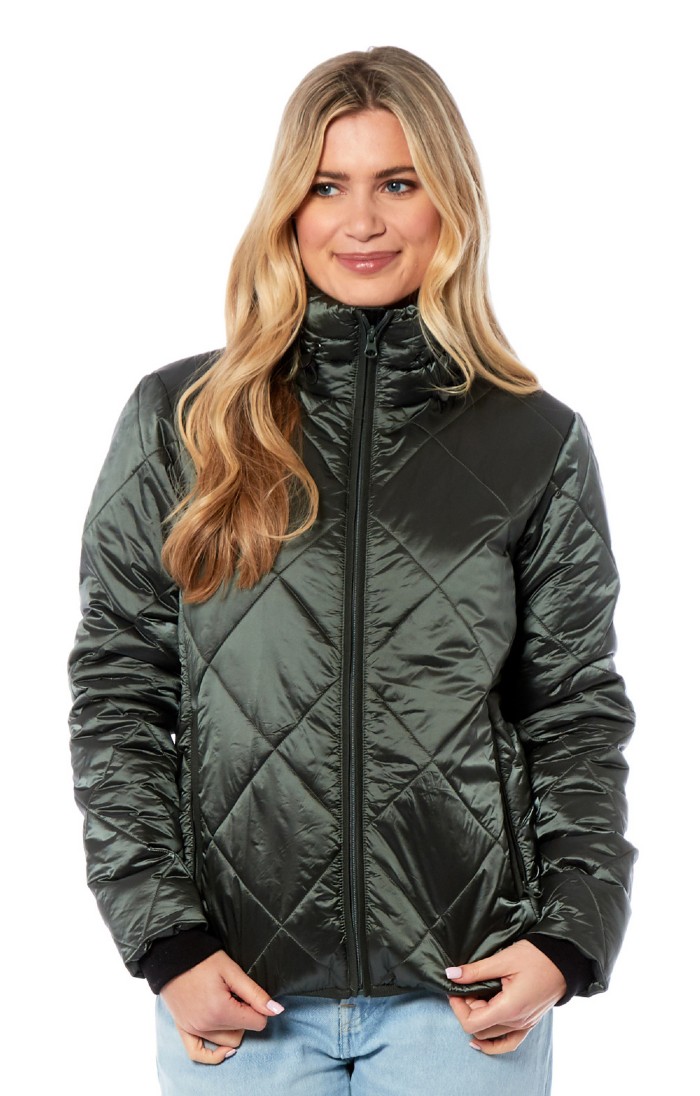 Ladies Short Quilted Jacket Blue House of Bruar
