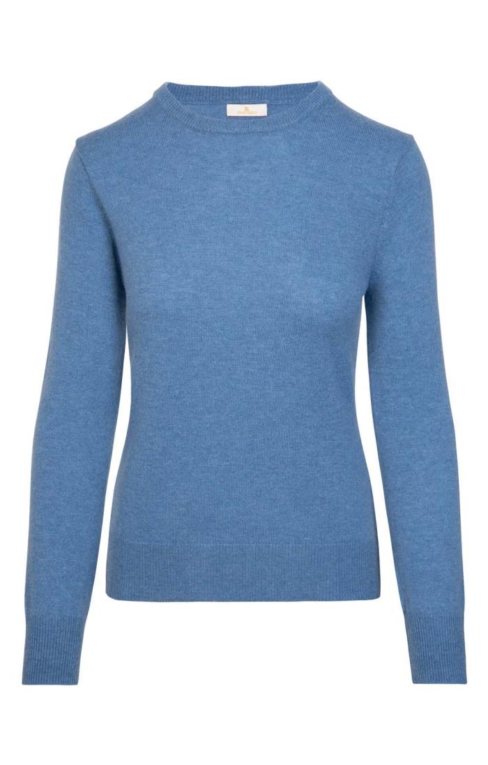 Ladies Munrospun Merino & Cashmere Crew Neck - House of Bruar