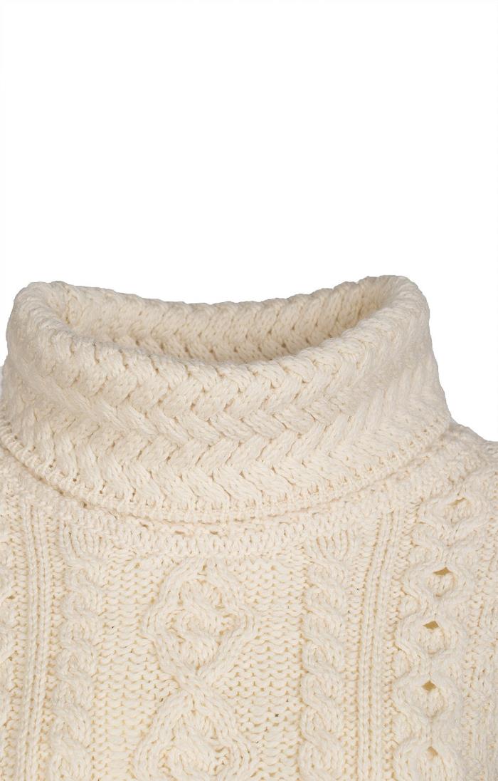 Aran Roll Neck Jumper