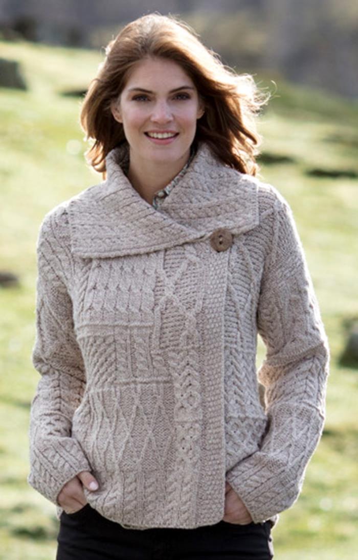 Cowl neck horn deals button single breasted cardigan